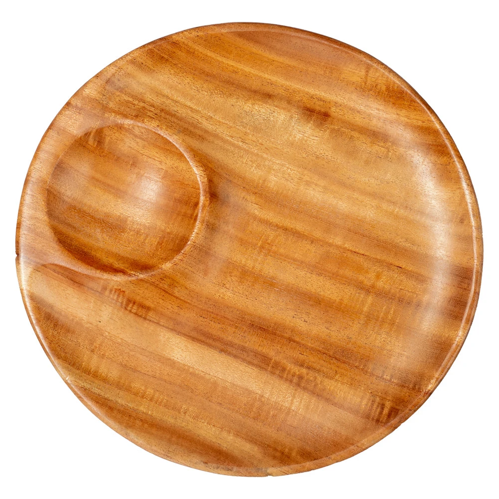 Hand Made Neem Wood Plate (with dip)