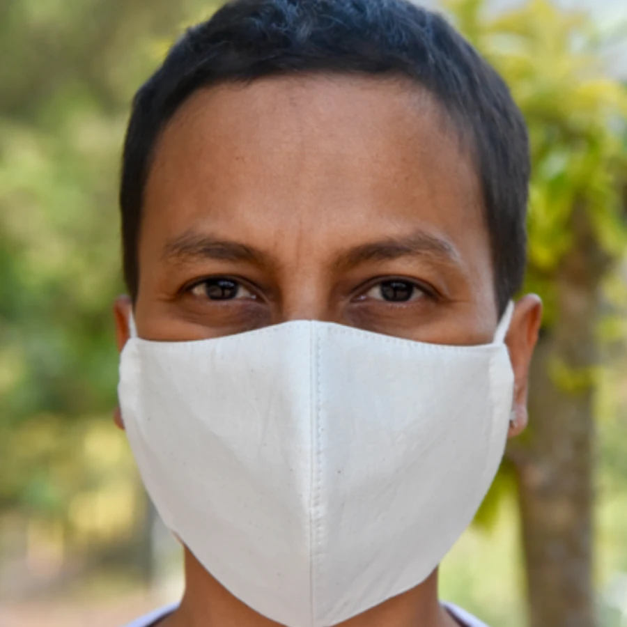 People's Mask - 3 Ply Off-White with embedded filter (set of 2)